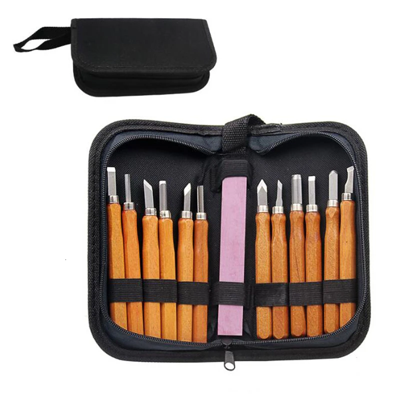 13 шт./компл. деревянной ручкой плотник инструменты для резьбы по дереву комплект