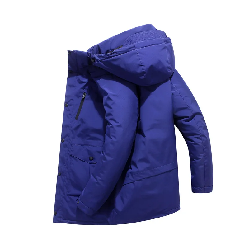 Русская зимняя куртка для мужчин Экстра Толстая ветровка длинное пальто