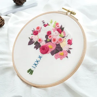 5 Европа DIY ленты цветы Набор для вышивки с рамкой для начинающих наборы для рукоделия вышивка крестиком серии рукоделие швейный Декор - Цвет: 5