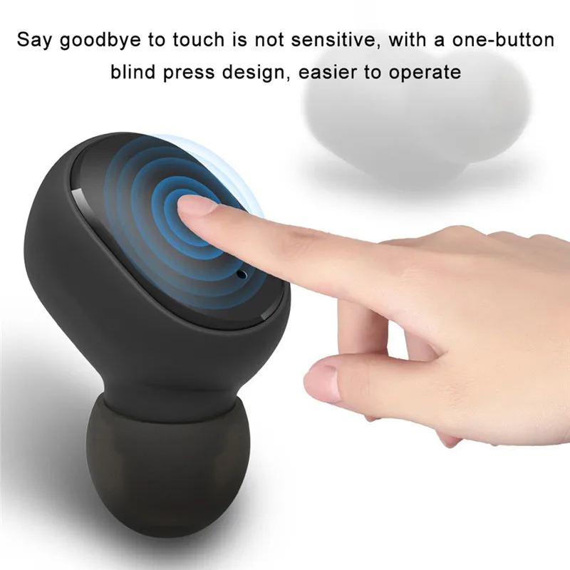 Беспроводные наушники Bluetooth 5 0 гарнитура HIFI мини с сенсорным экраном спортивные