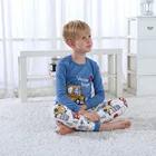 Детская футболка с коротким рукавом и принтом машины, комплект из 2 предметов, футболка и штаны для малышей и маленьких мальчиков, комплект одежды для маленьких мальчиков