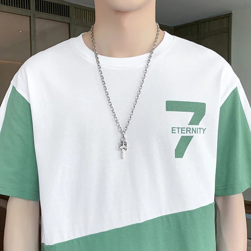 

Men's Summer Short Sleeve t-Shirt Men's short Sleeve T-Shirt Loose 2021 New Men's Summer Fashion Brand Half Sleeve BaseShirt