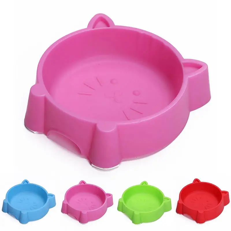 

Creative Pet Cat Food Bowl Portable Plastic Pet Kittens Small Dog Drinking Dish Feeder Supplies Cat Bowl Dog Feeding Accessories