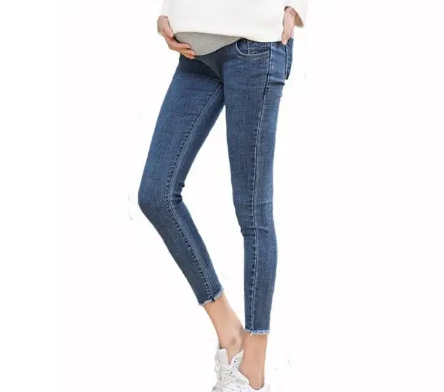 

Fashion Vintgae Washed Denim Maternity Jeans for Pregnant Women Clothes Elastic Waist Belly Loose Pants Pregnancy Gravidas pants