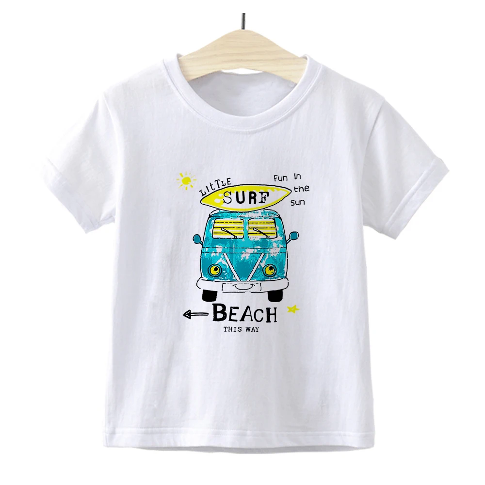 

Cartoon Bus Kids Clothes Summer Cozy Casual Baby Boys T-shirts Korean Style Fashion Child Top shirt Camiseta Punk Harajuku