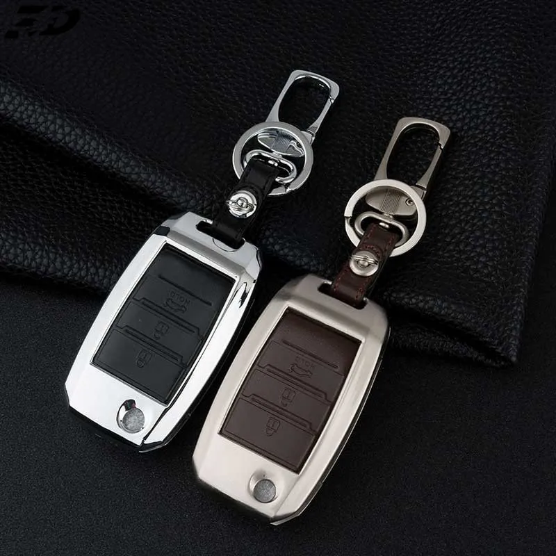 Чехол для автомобильного ключа из цинкового сплава и кожи чехол Kia Ceed Sportage R K3 K4 K5