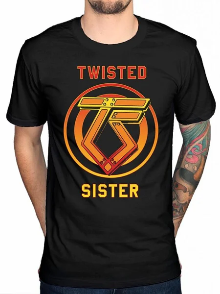 

Мужская футболка для фитнеса Twisted Sister, повседневная черная футболка с короткими рукавами и надписью «You't Stop Rock N Roll»