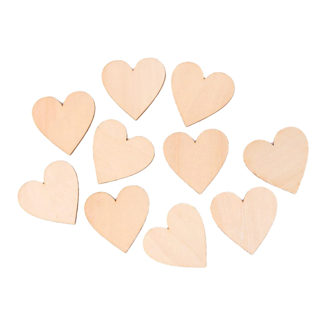 20x деревянные украшения в форме сердца свадебные конфетти праздничные сувениры