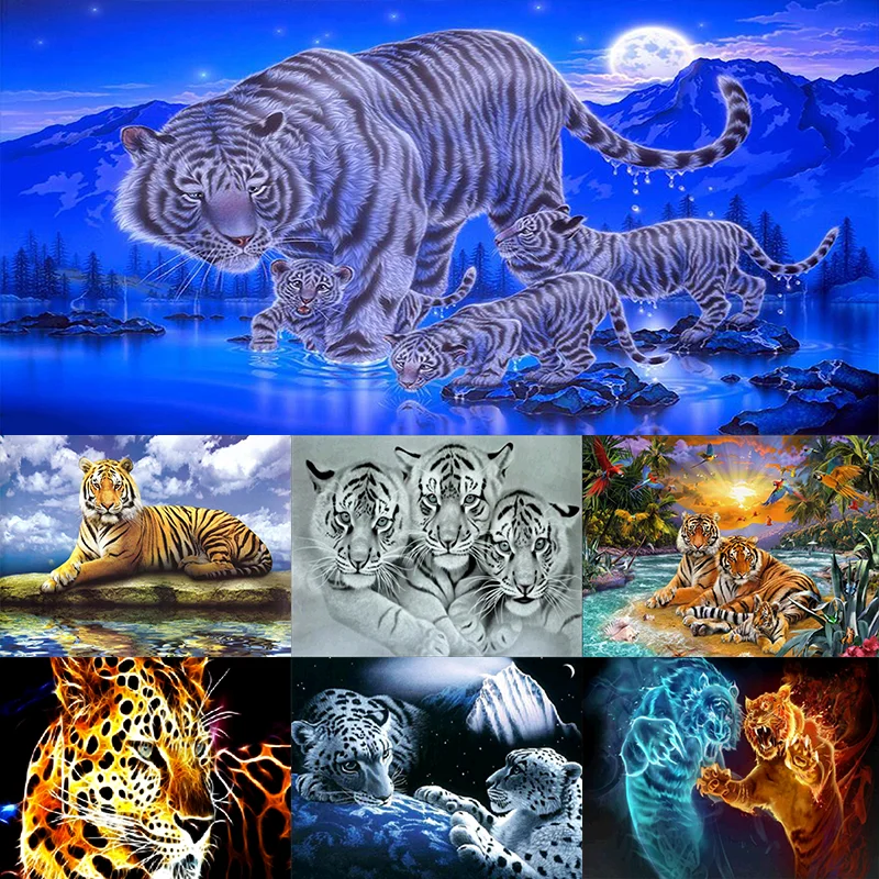 

Алмазная 5D картина «сделай сам», бриллиантовая животная, полная круглая Алмазная вышивка, художественная мозаика, домашний декор, художест...