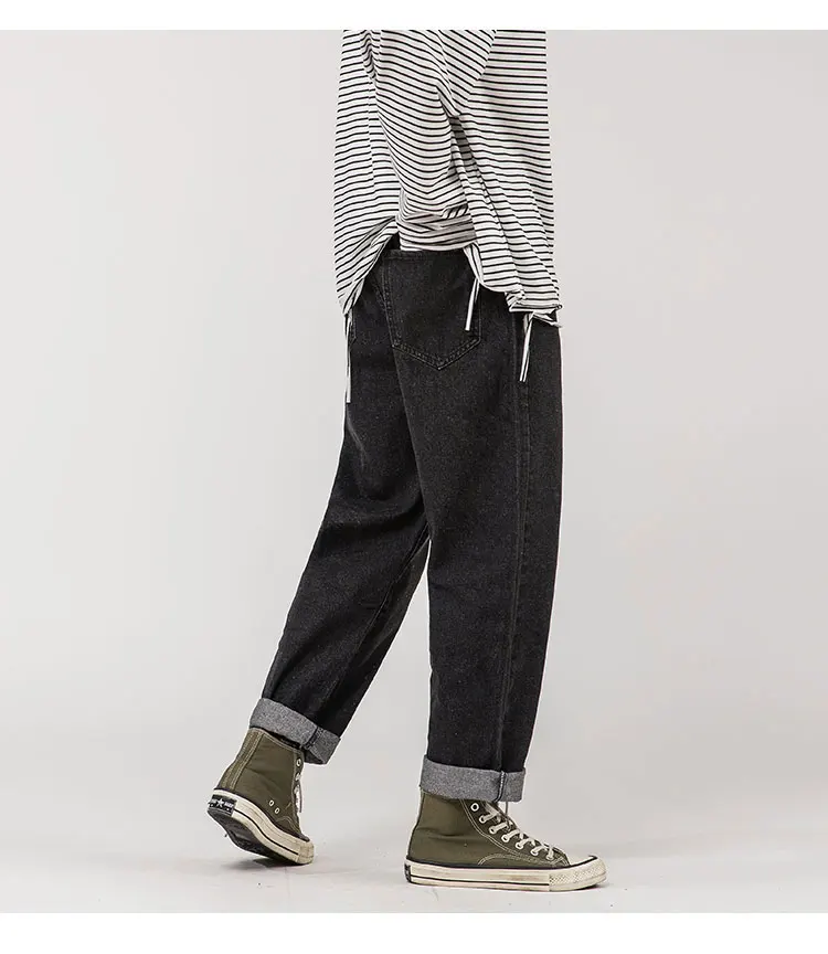 

LAPPSTER Men Korean Fashions Blue Jeans 2020 Harem Pants Mens Japanese Streetwear Denim Baggy Wide Leg Loose Pants Plus Size 5XL