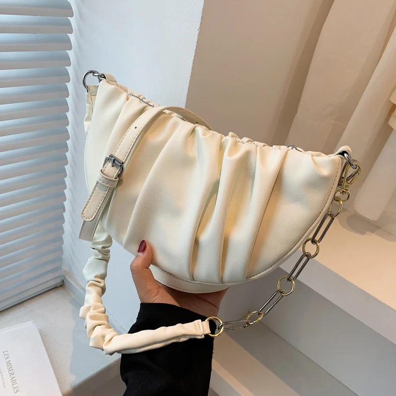 

Beibao xiaoqingxin Bao nvxia 2021 new texture cloud fold package chain dumpling armpit messenger bag