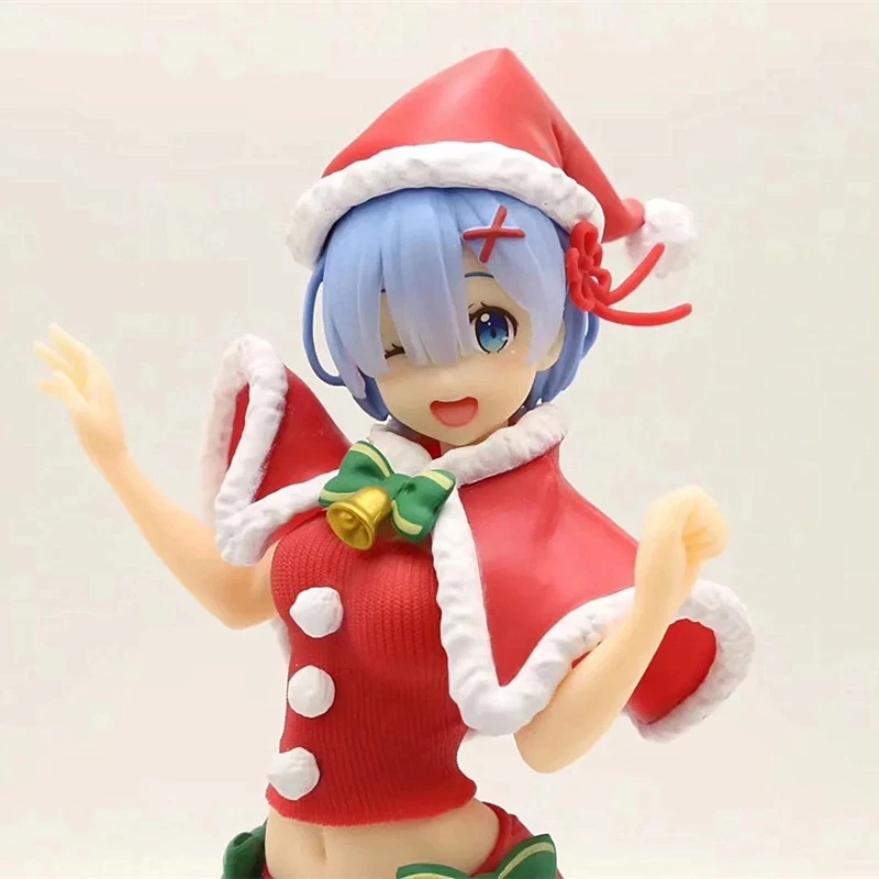 

Life in a different world from zero Rem Figure Christmas Version beautiful girl Action Figure Model toy Decoration