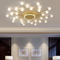 multiple heads black ceiling chandelier lamp for dinning living study room bedroom glass ball lampshade led lighting fixtures