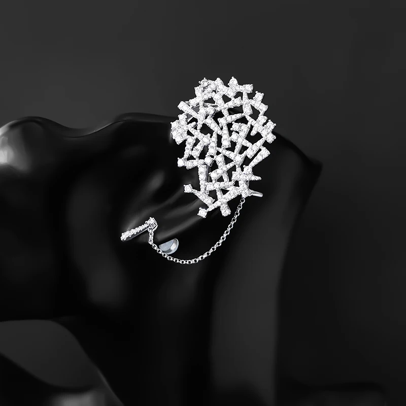 

Womens earrings 925 sterling silver long earrings original 1:1 classic fashion Monaco jewelry