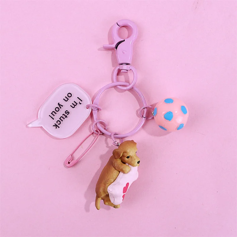

2019 New Lovely Resin Animal Pet Dogs Key Ring Schnauzer Welsh Corgi Keychains Gift For Woman Jewelry Key Chain Pendant