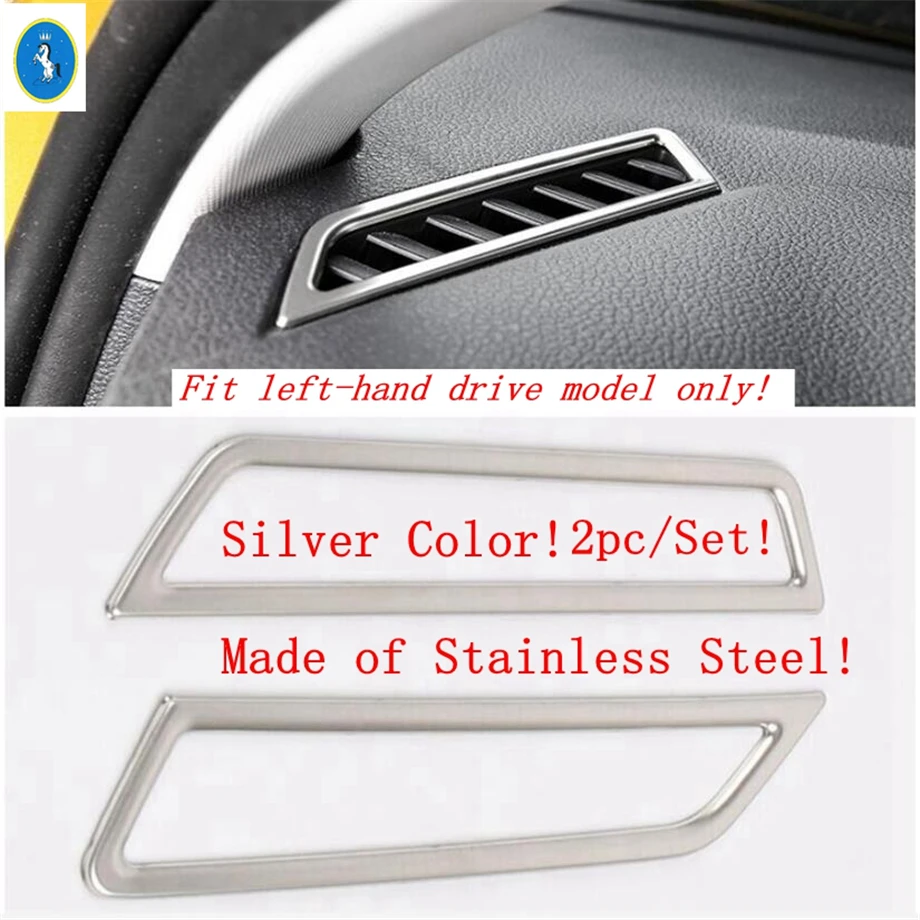 

Silver Interior Refit Kit Gear Box / Armrest Lift Button / Air AC / Cup Holder Cover Trim For VW Volkswagen Polo 2019 2020 2021