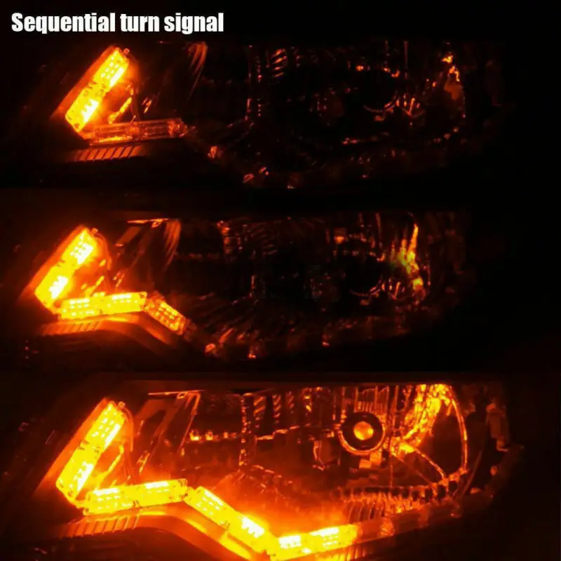 2x Автомобильный светодиодный светильник дневной ходовой двойной цвет супер