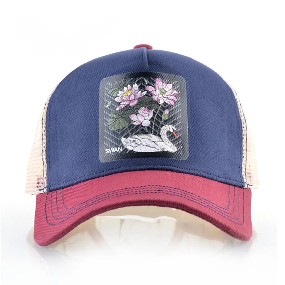 Snapback Бейсбол Кепки с патч Лебедь Для женщин регулируемые бейсбольные кепки