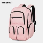 Tigernu Новое Для женщин 15,6-17 дюймов, рюкзак для ноутбука, Женский школьная сумка рюкзак обновленная конструкция Анти-кражи застежек-молний дорожная сумка с радиочастотной идентификацией