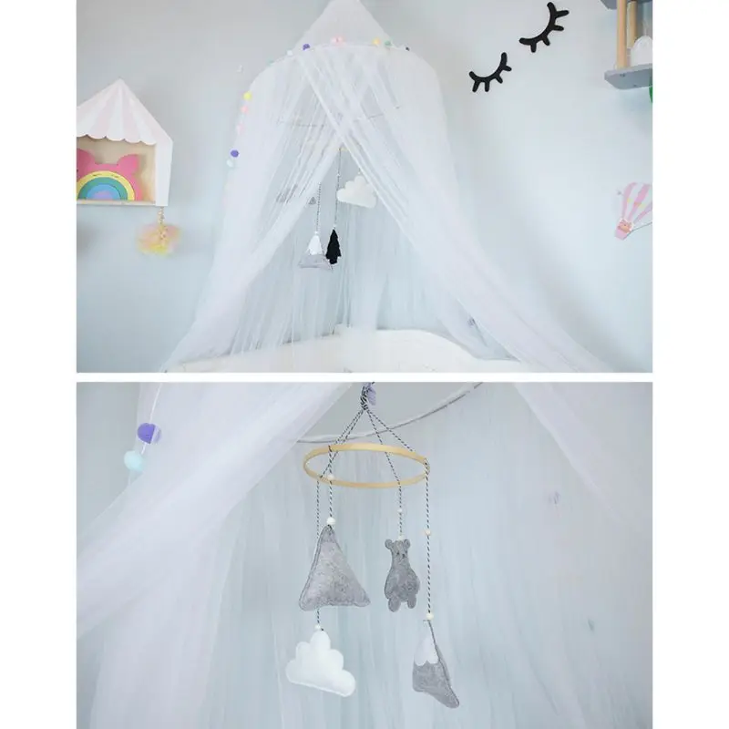

Baby Bear Felt Pendants Crib Mobile Rattles Bed Bell Wind Chimes Toys Room Decor U90B