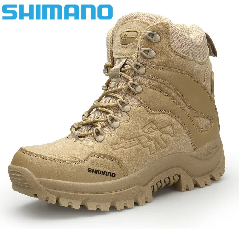 

Shimano Outdoor Men Sport Fishing Shoes Anti-skid Hunting Tactics Boots Breathable Waterproof Anti-wear Climbing Hiking Shoes
