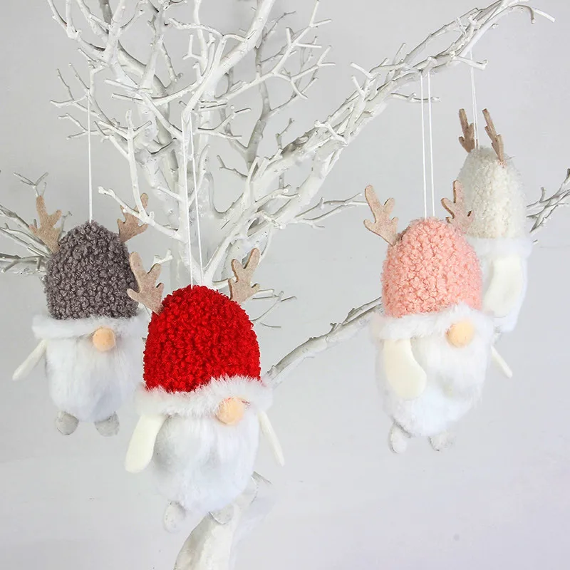 

Family Christmas Decoration Antlers Faceless Doll Pendant Christmas Ornaments Christmas Tree Ornaments New Year Gifts navidad
