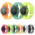 Ремешок силиконовый для Huawei watch GT2 46 мм, прозрачный спортивный сменный Браслет из ТПУ с интегрированной текстурой ледника, Сменные аксессуары