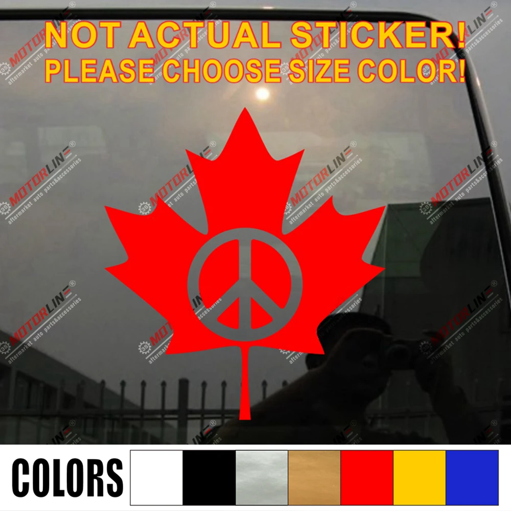 

Кленовый лист, знак мира, наклейка, наклейка, автомобиль, стиль, без bkgrd