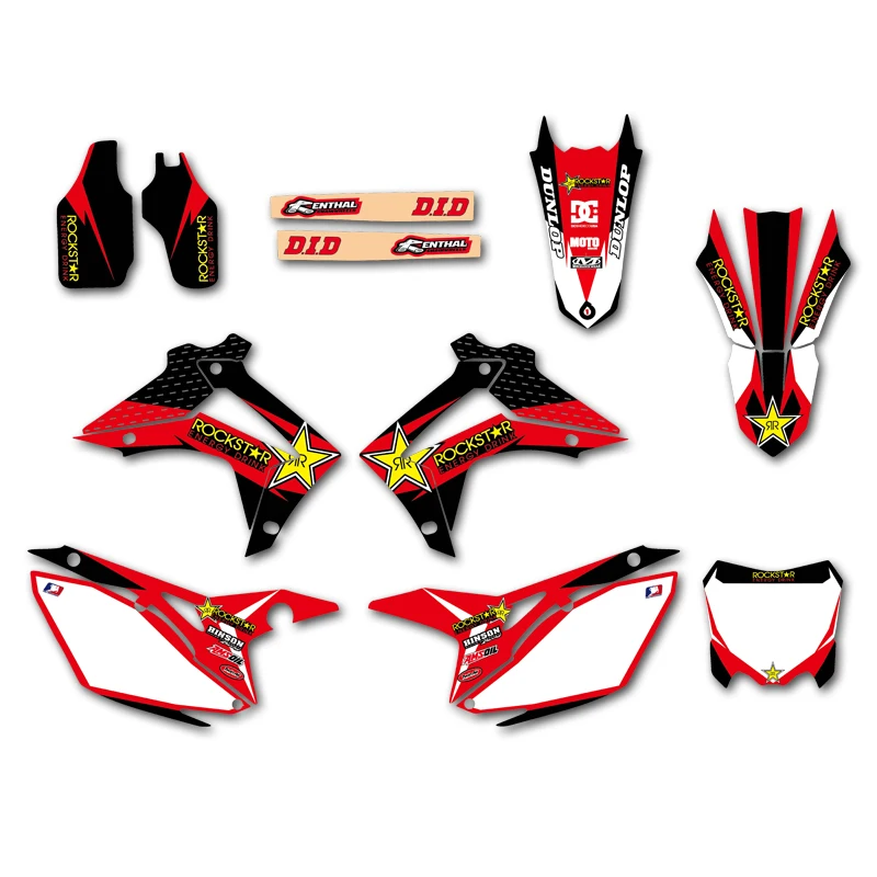 

Наклейка на мотоцикл графическая наклейка комплект для Honda CRF250R CRF250 2014-2017 CRF450R CRF450 2013-2016 2014 CRF 250R 450R 250 450