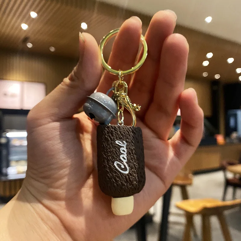 

Creative Cartoon Dessert Keychain Mini Ice Cream Cookies Food Decoration Pendant Keyring Kawaii Bag Accessories Gift Jewelry Hot