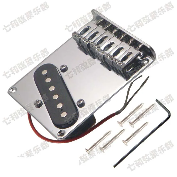 

1 Set Chrome Guitar 6 Saddle Bridge & Pickup for Electric guitar (Concave Saddles)
