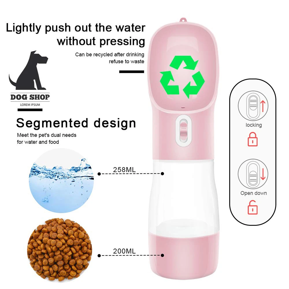 HOOPET Pet бутылочка для воды, миска для питья, портативная бутылка для воды, для еды, для домашних животных, для путешествий, для питья, миски для собак