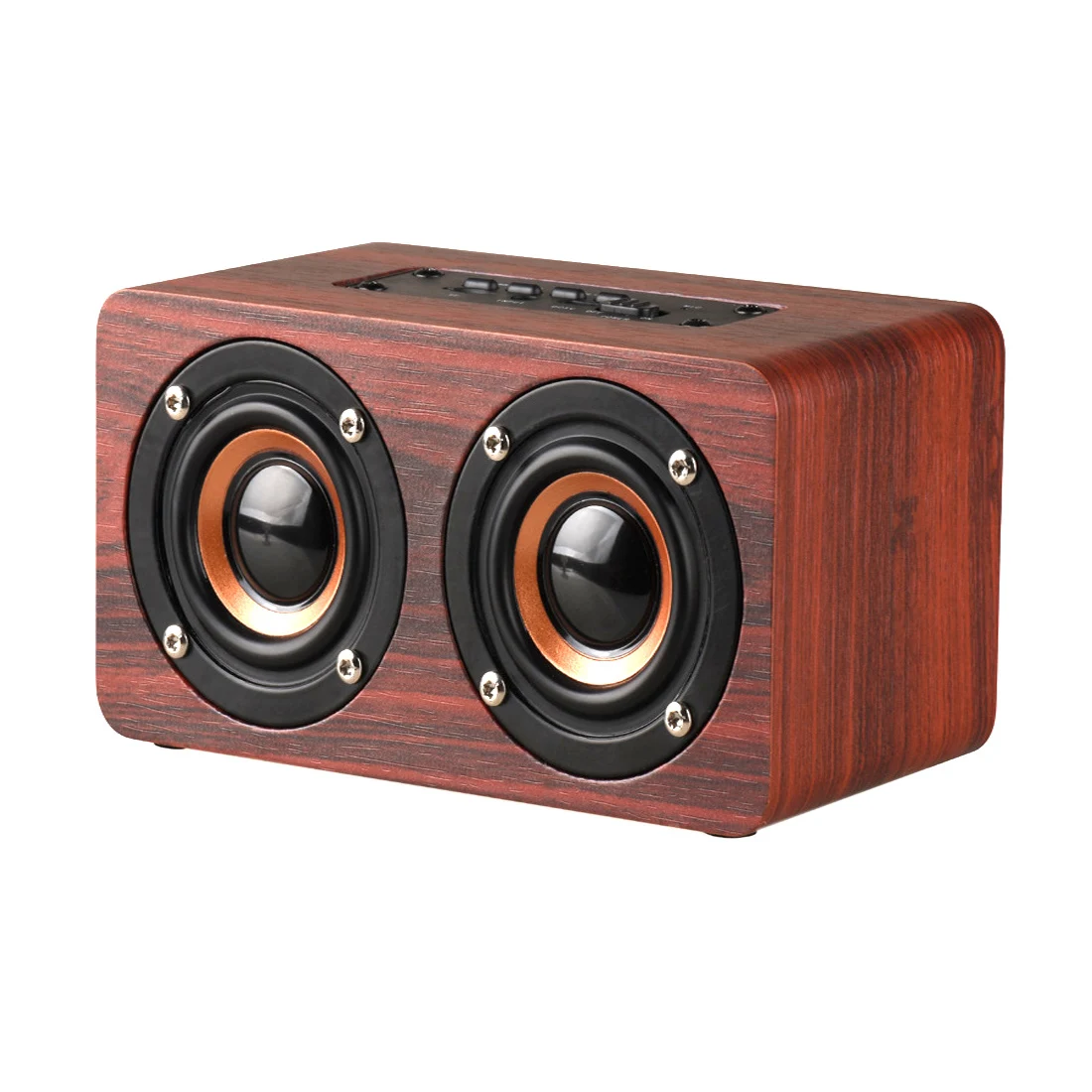Bluetooth динамик деревянный беспроводной портативный hifi ударный бас динамик Boombox Buetoot для iPhone для samsung для Xiaomi - Цвет: red