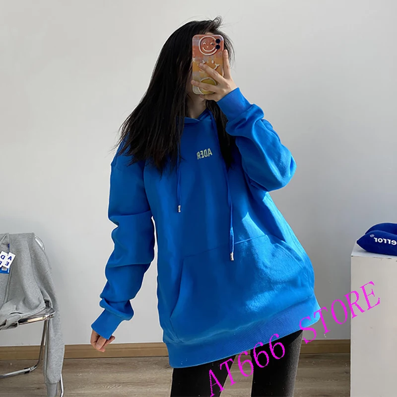 

【8 colors available】Harajuku ADER ERROR 21SS Letter Embroidered Hoodies High-quality Big Logo Printed Adererror Head Pullover