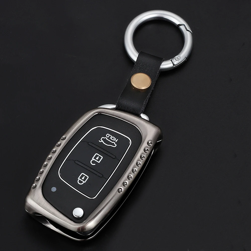 Качественный откидной ключ брелок из цинкового сплава чехол для Hyundai Creta Ix45 IX35 HB20