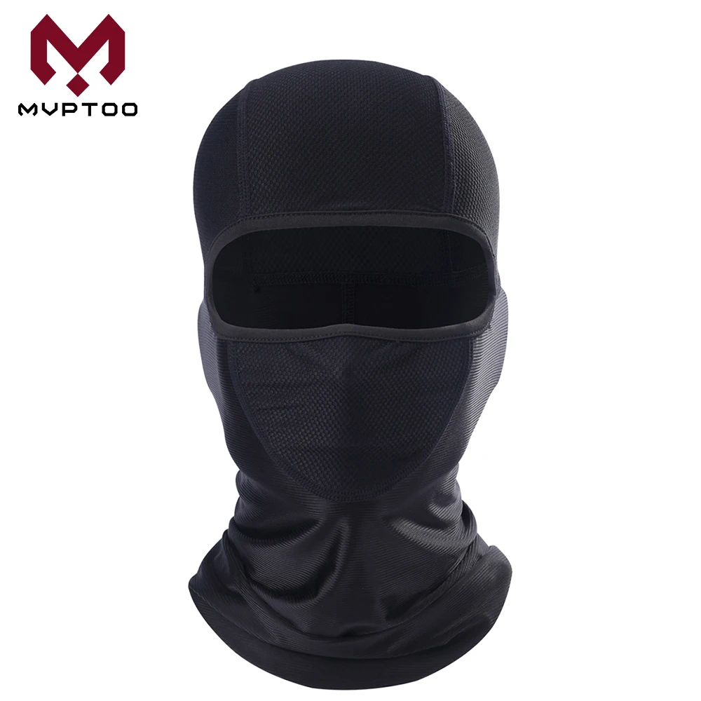 Черная мотоциклетная Балаклава летняя дышащая маска для мотокросса велоспорта