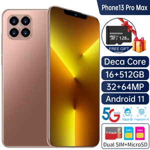 global version 6 7 inch notch screen 5g smartphone 12gb512gb for apple iphone 13 pro max cellphone samsung huawei mobile phone free global shipping