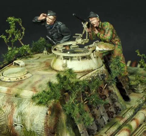 1/35 каучуковая фигурка WWII German Tank Man 2 шт./компл.(без бака) модельные комплекты