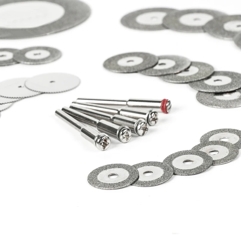 38 шт./лот мини алмазное лезвие для алмазной пилы серебряные режущие диски