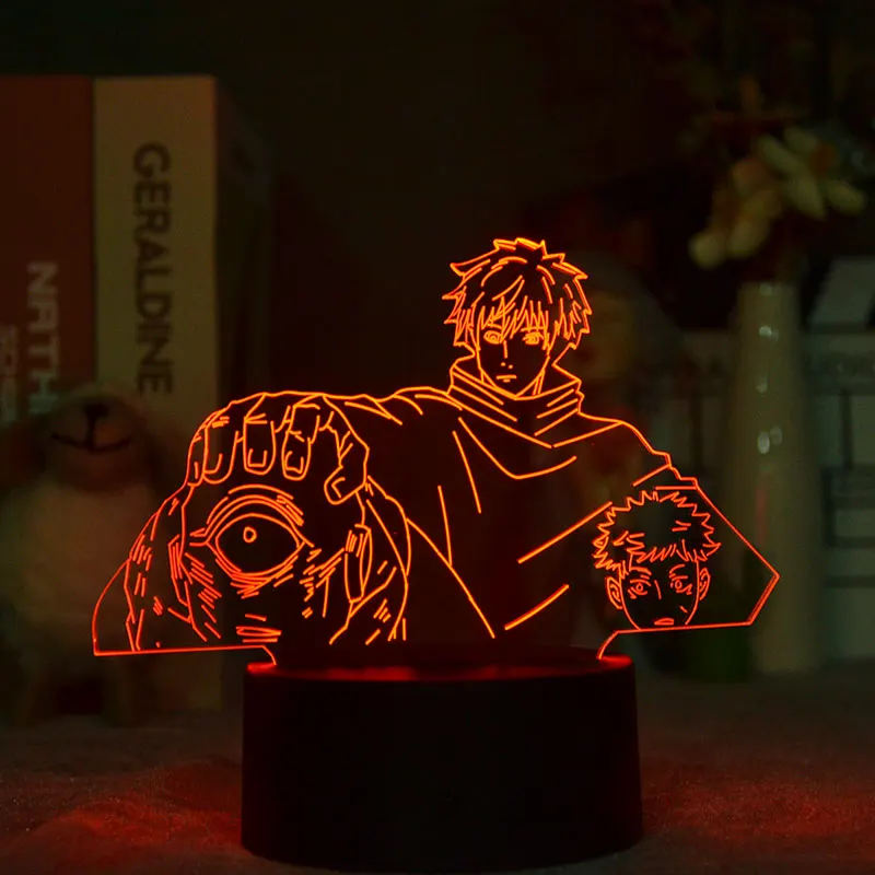 

Decorative 3D Desk Lamp Touch Switch Night Light LED Anime Gojo Satoru Nightlight Jujutsu Kaisen Bedroom Decor Kids Fans Gift