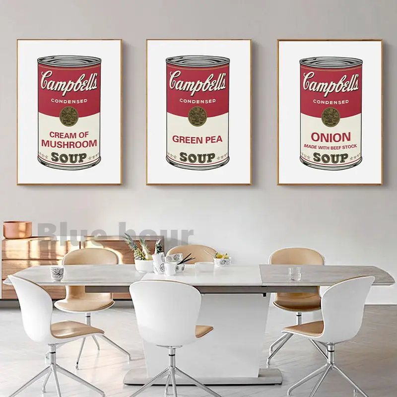 Абстрактные Художественные принты с изображением томатного супа Энди вархола