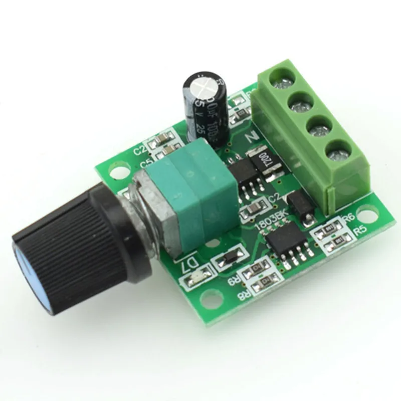 DC1.8-15V 1 8 V 3V 5V 6V 12V 2A PWM контроллер скорости двигателя постоянного тока с PPTC