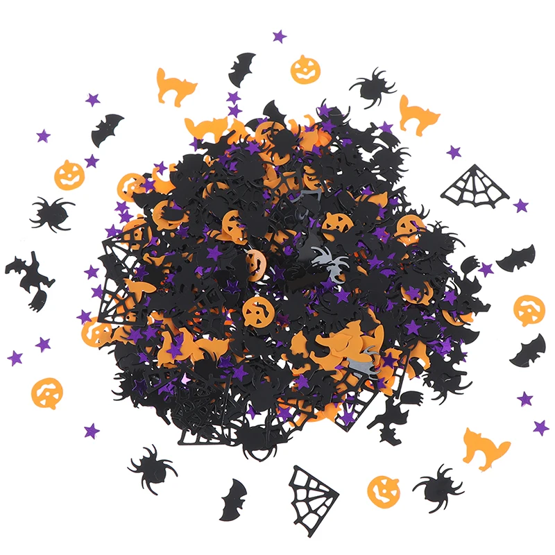 

15g Spooky Halloween Confetti Pumpkin Spider Web Witch Bat Throw Confetti Sprinkle Home Festival Party Supplies Table Decoration