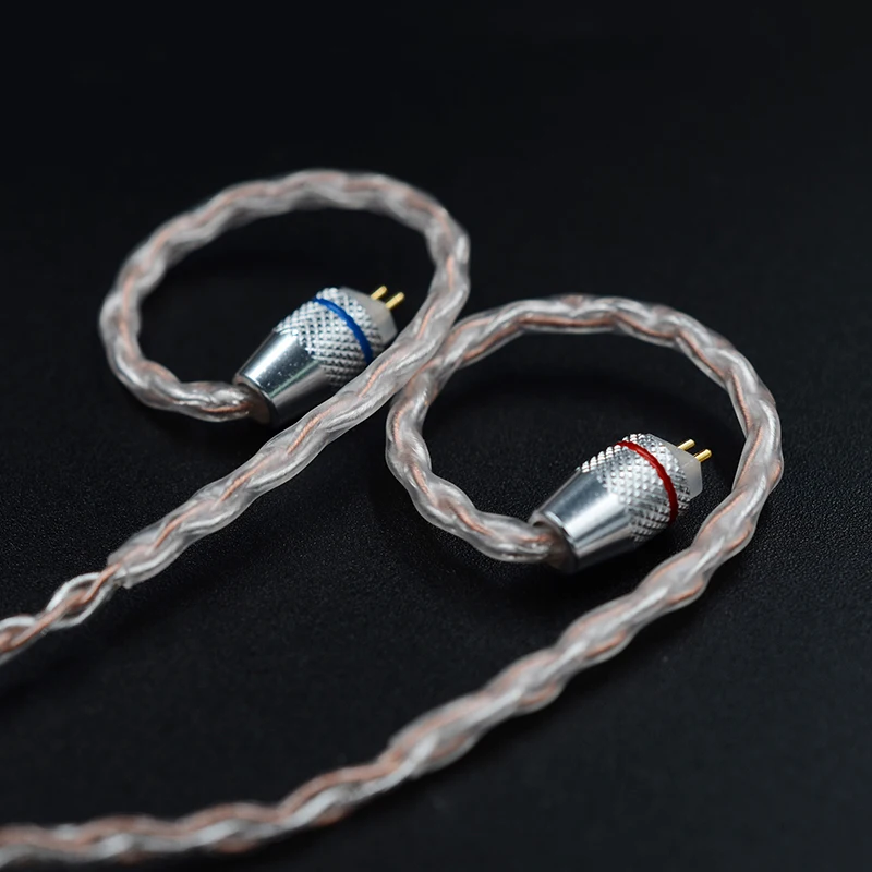 KZ 3 5 мм 2Pin/MMCX 8-жильный Медный Серебряный смешанный кабель используется для SE846