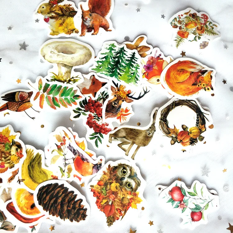 41 Mini Cute cartoon in autumn 2022 Stickers For Suitcase Skateboard Laptop Luggage Fridge Phone Car Styling DIY Decal | Игрушки и хобби