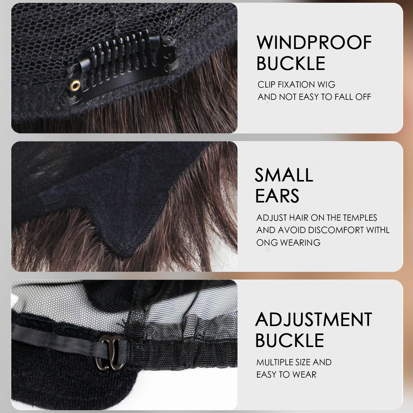 Парик из человеческих волос прямых с челкой