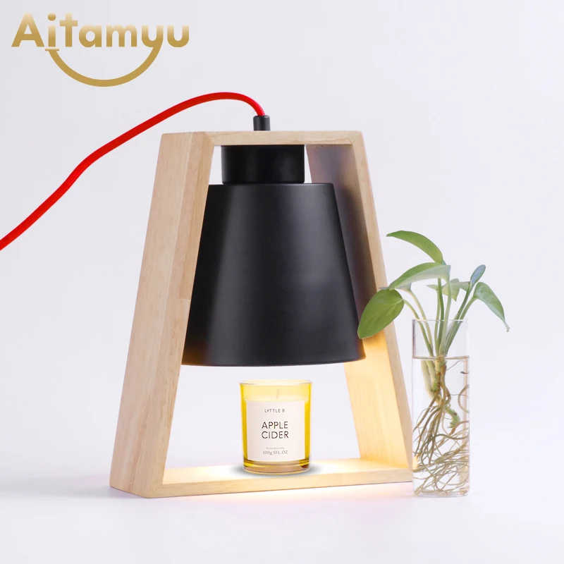 Настольная лампа для ароматерапии креативная простая деревянная настольная с