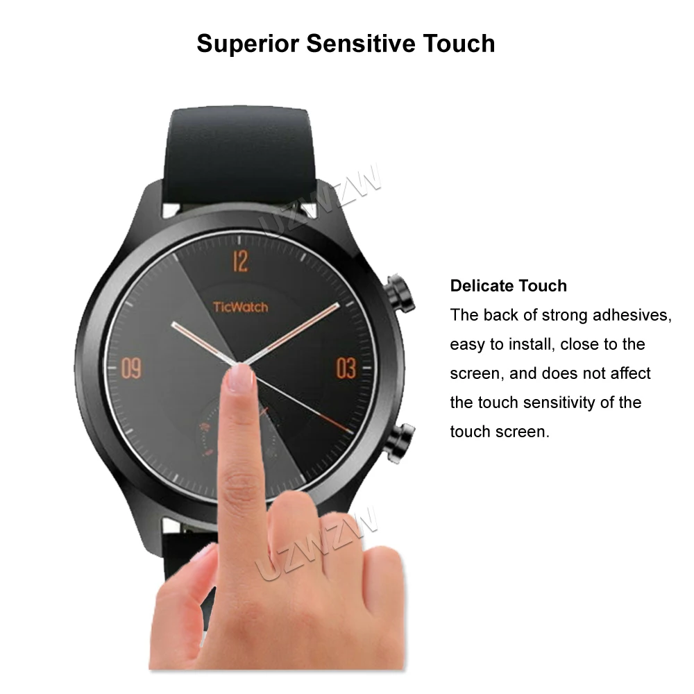 Защитная пленка для экрана из закаленного стекла TicWatch C2 E E2 GTX Pro 3 S2 HD Clear 2.5D 9H |
