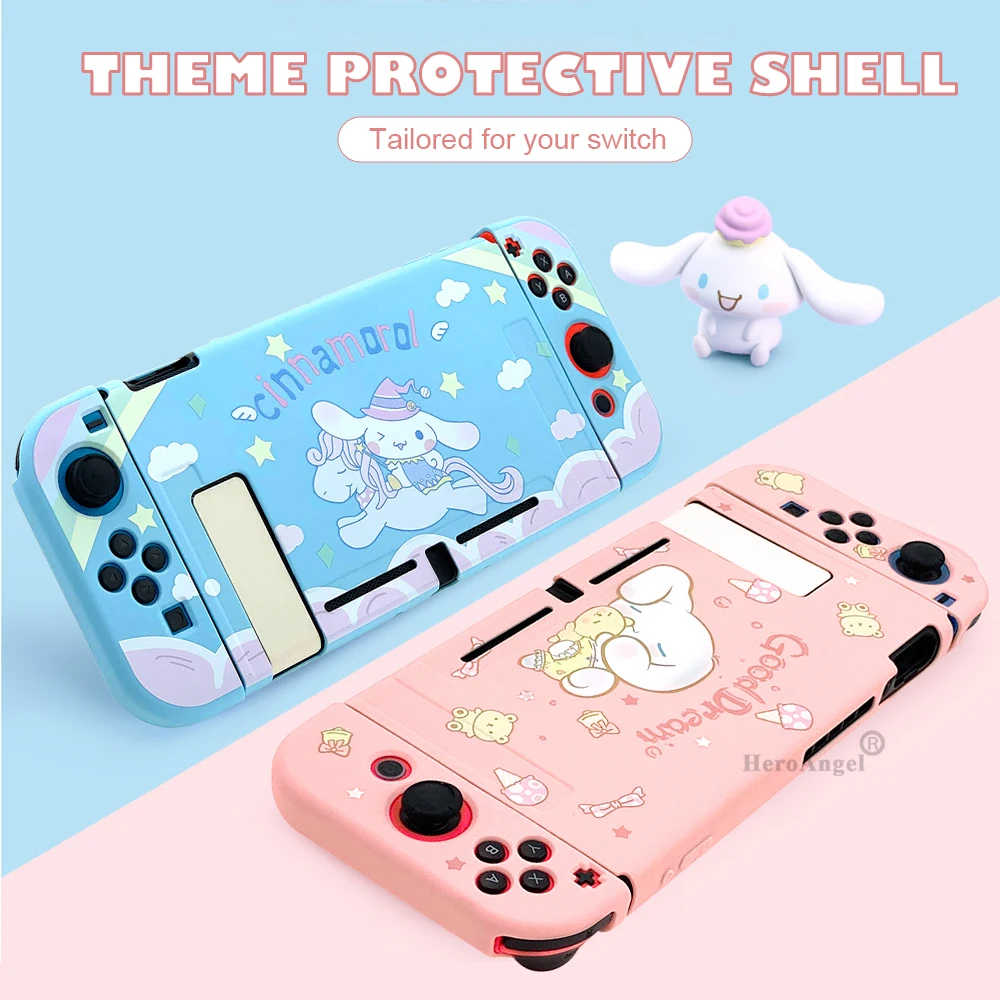 Pink Blue Cute Dog Soft TPU Case Protective Cover for Nintend Switch Game Console Controller Switch Grip Gaming Protection Acc