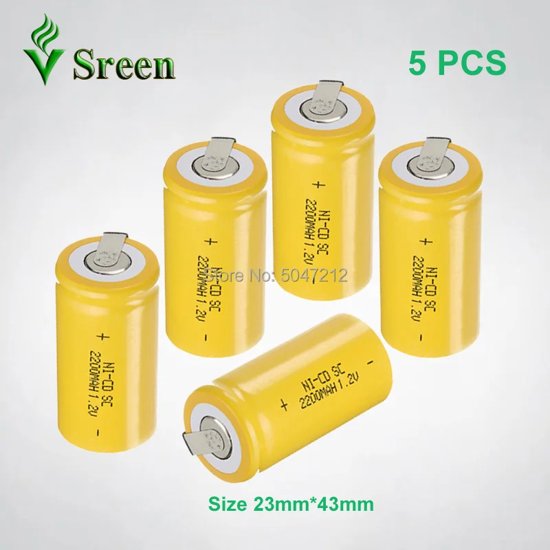 1,2 V SC 2200mAh NI-CD с никелевым листом аккумуляторная батарея электронный аккумулятор DIY to Subc перезаряжаемые пакеты батарей